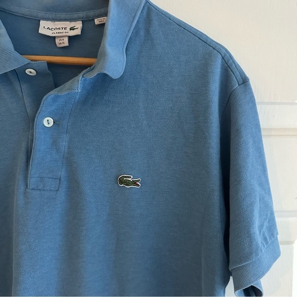 Lacoste Blue Men’s Classic Pique Short-Sleeve Polo Shirt Size XL - Picture 3 of 7